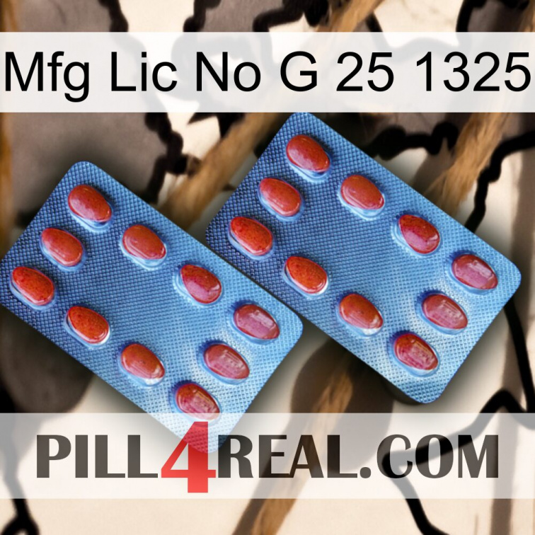 Mfg Lic No G 25 1325 05